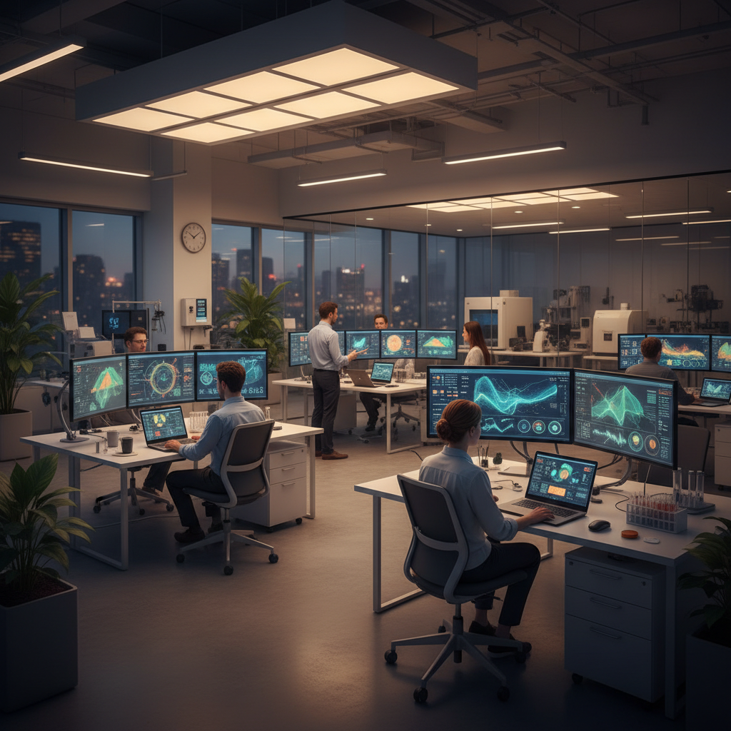 Research lab atmosphere